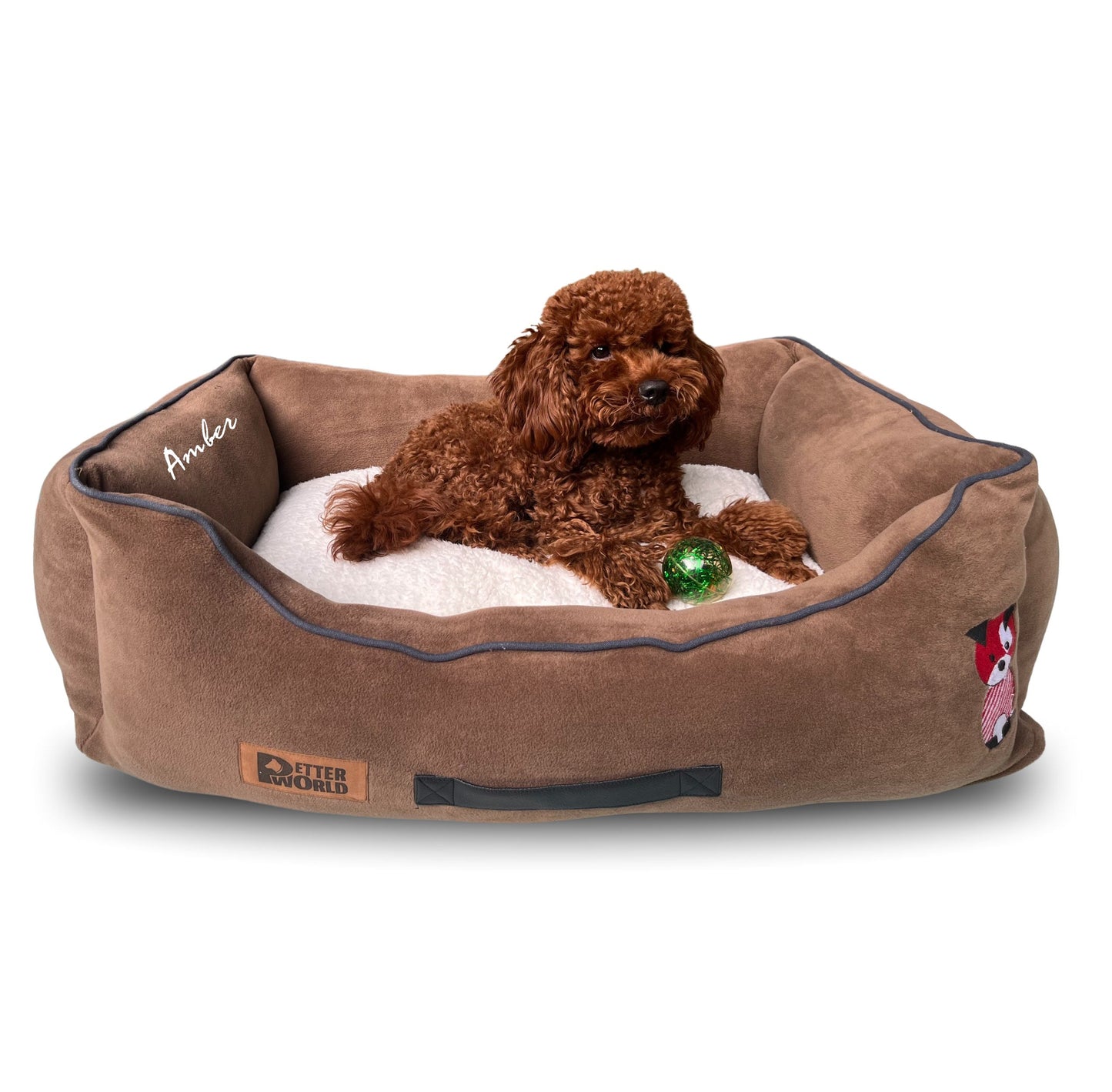 Luxury Mocha Brown Lounger Bed with Removable Cushion