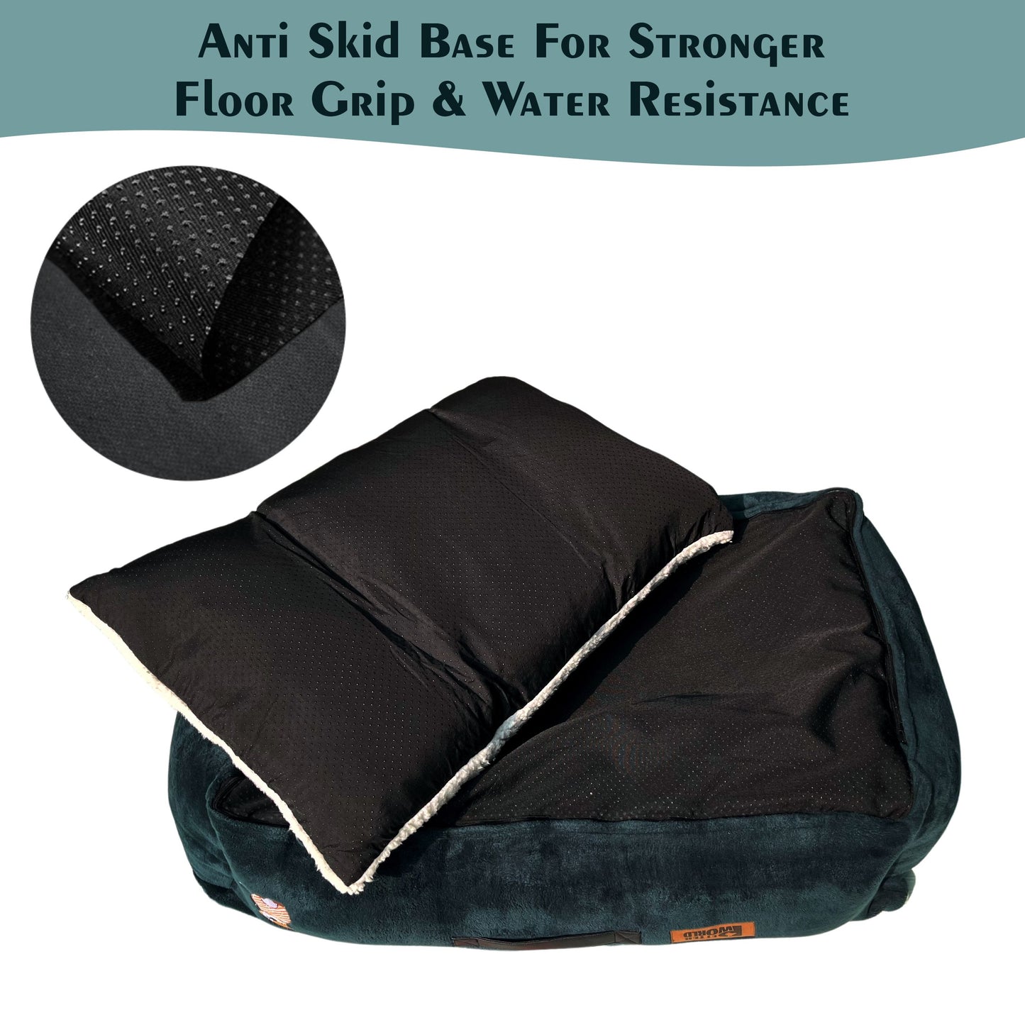 Luxury Lounger Bed (COVER ONLY) - Bottle Green