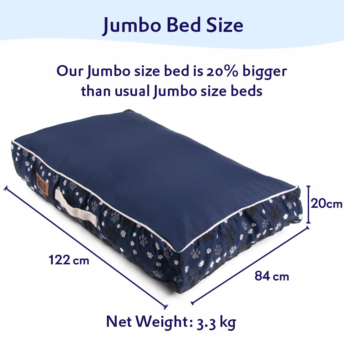Waterproof Mattress Bed (COVER ONLY) - Ensign Blue