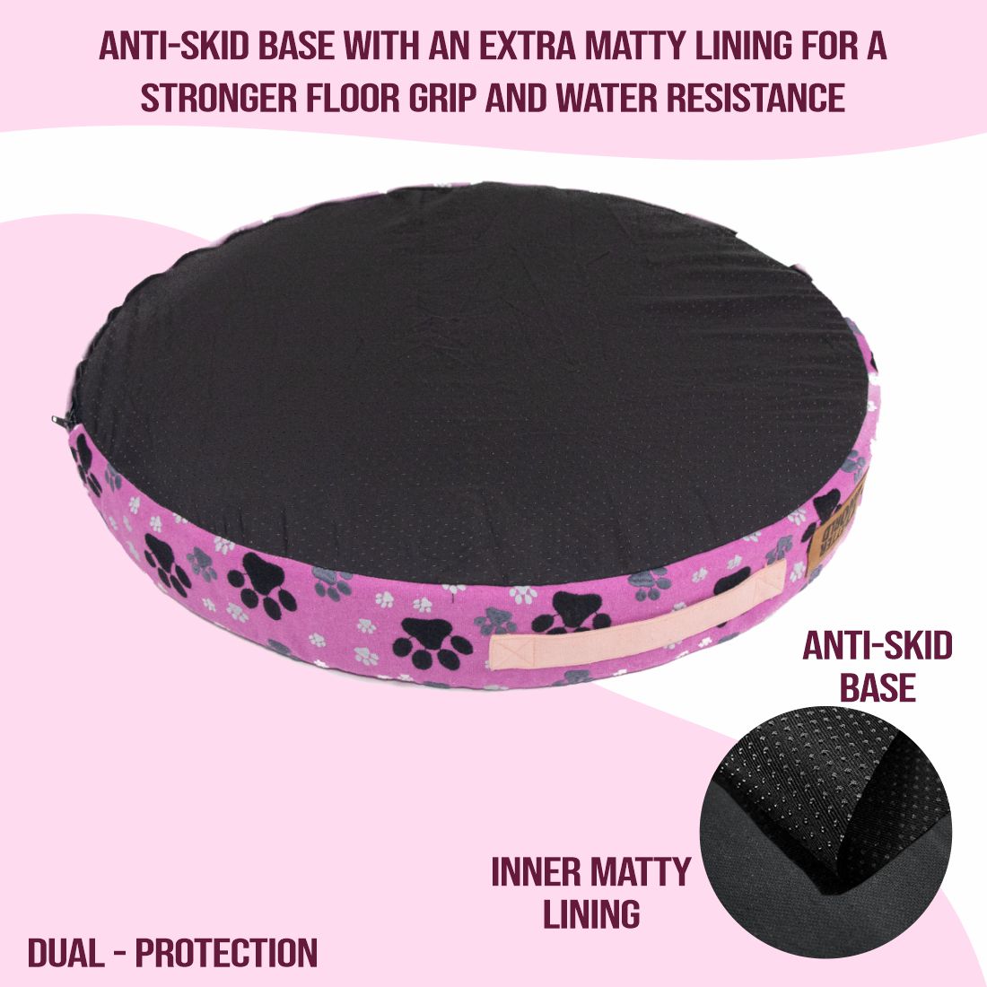 Round Foam Mattress (COVER ONLY) - Crocus