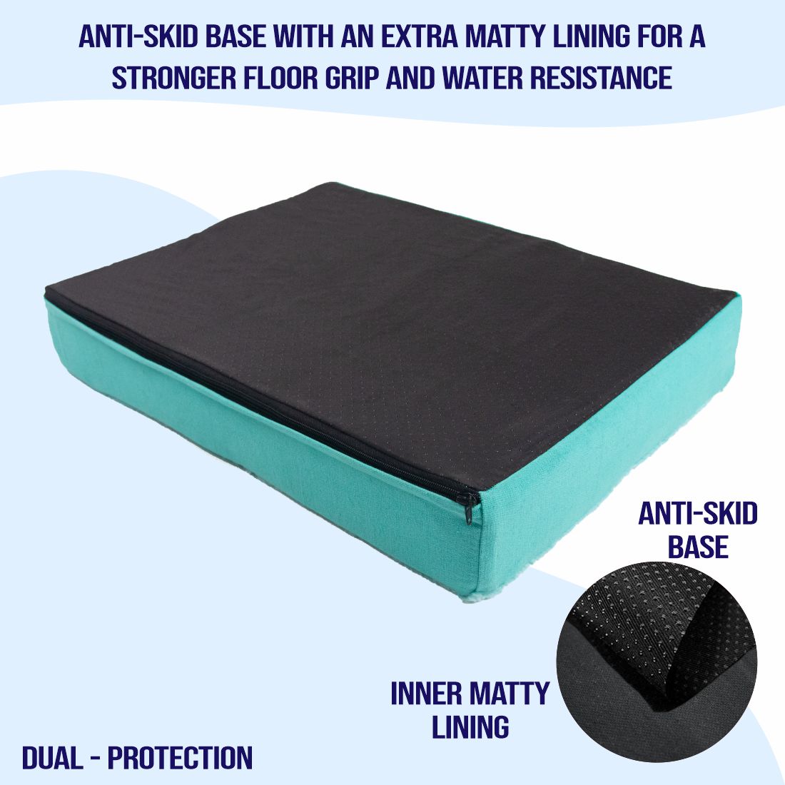 Orthopedic Mattress Bed (COVER ONLY) - Turquoise