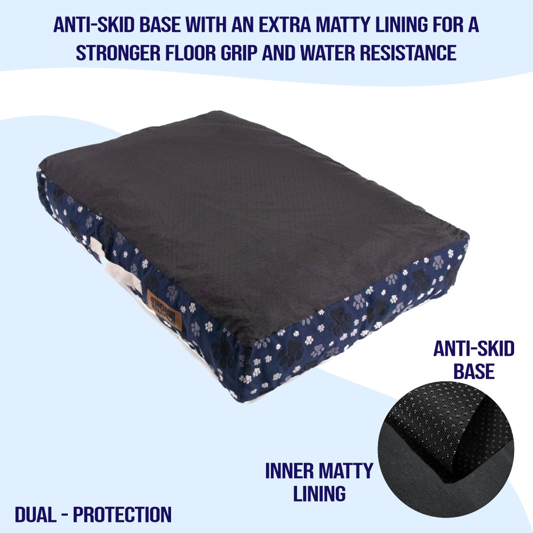 Waterproof Mattress Bed (COVER ONLY) - Ensign Blue