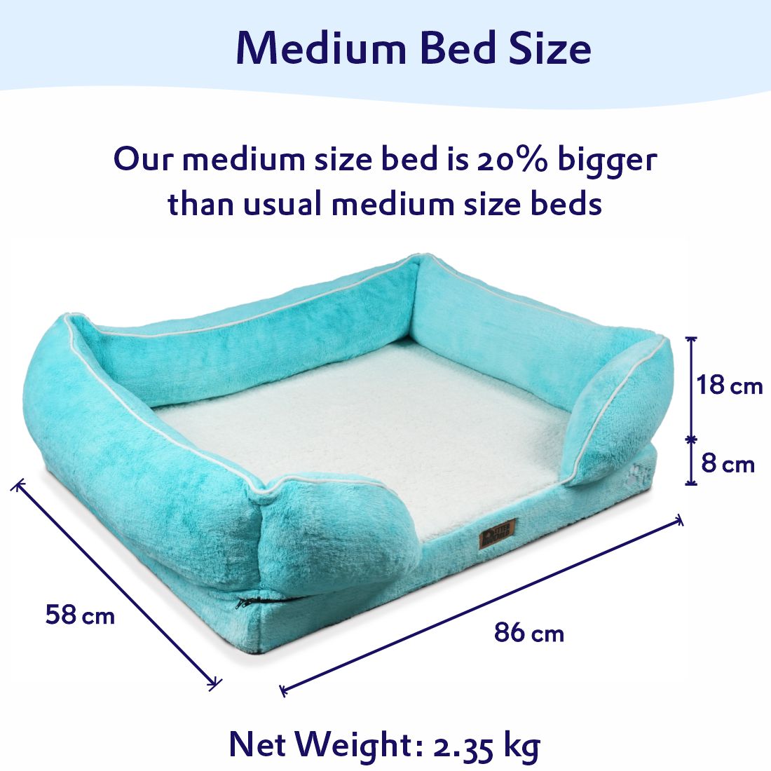 Orthopedic Sofa Bed (COVER ONLY) - Turquoise