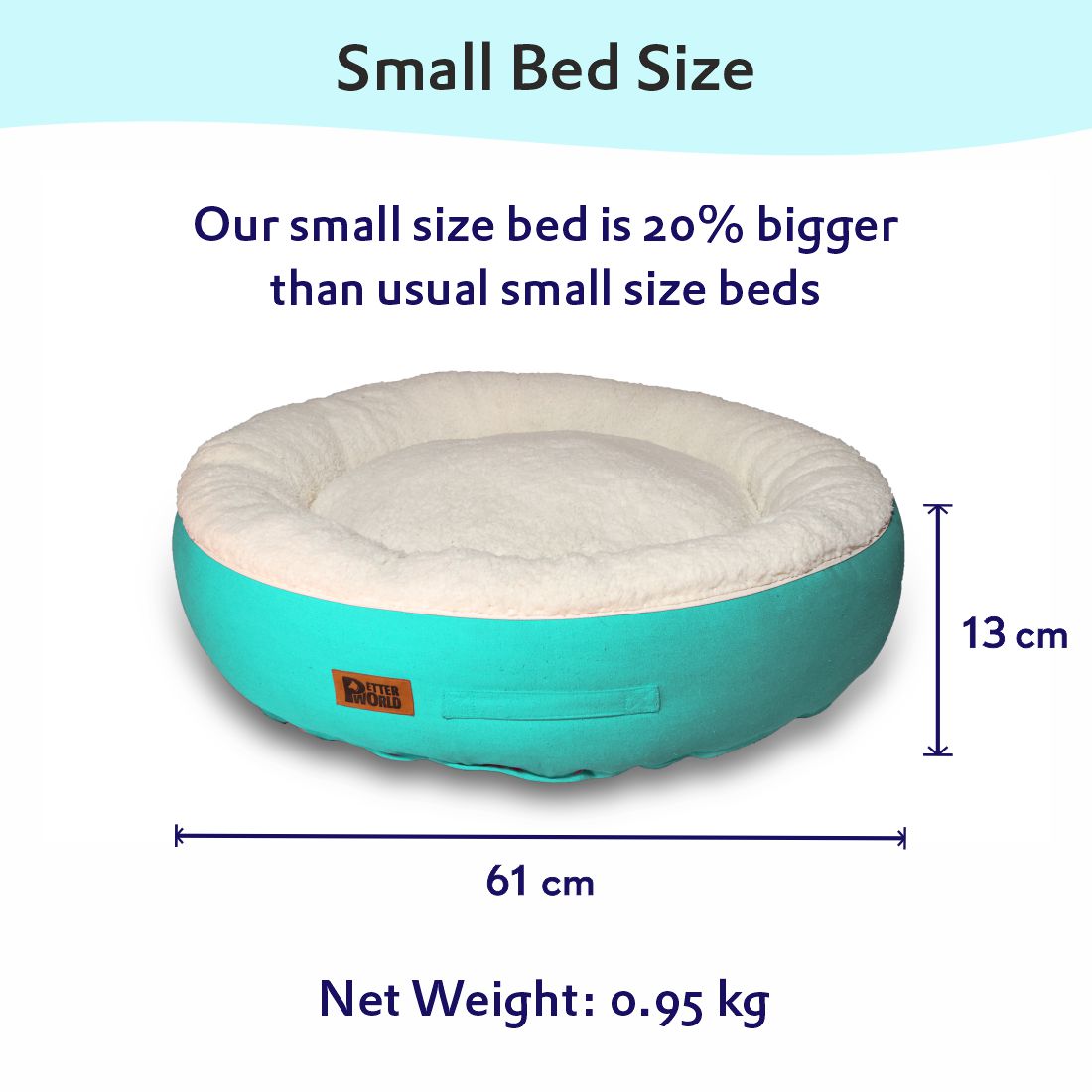 Luxury Donut Bed (COVER ONLY) - Turquoise