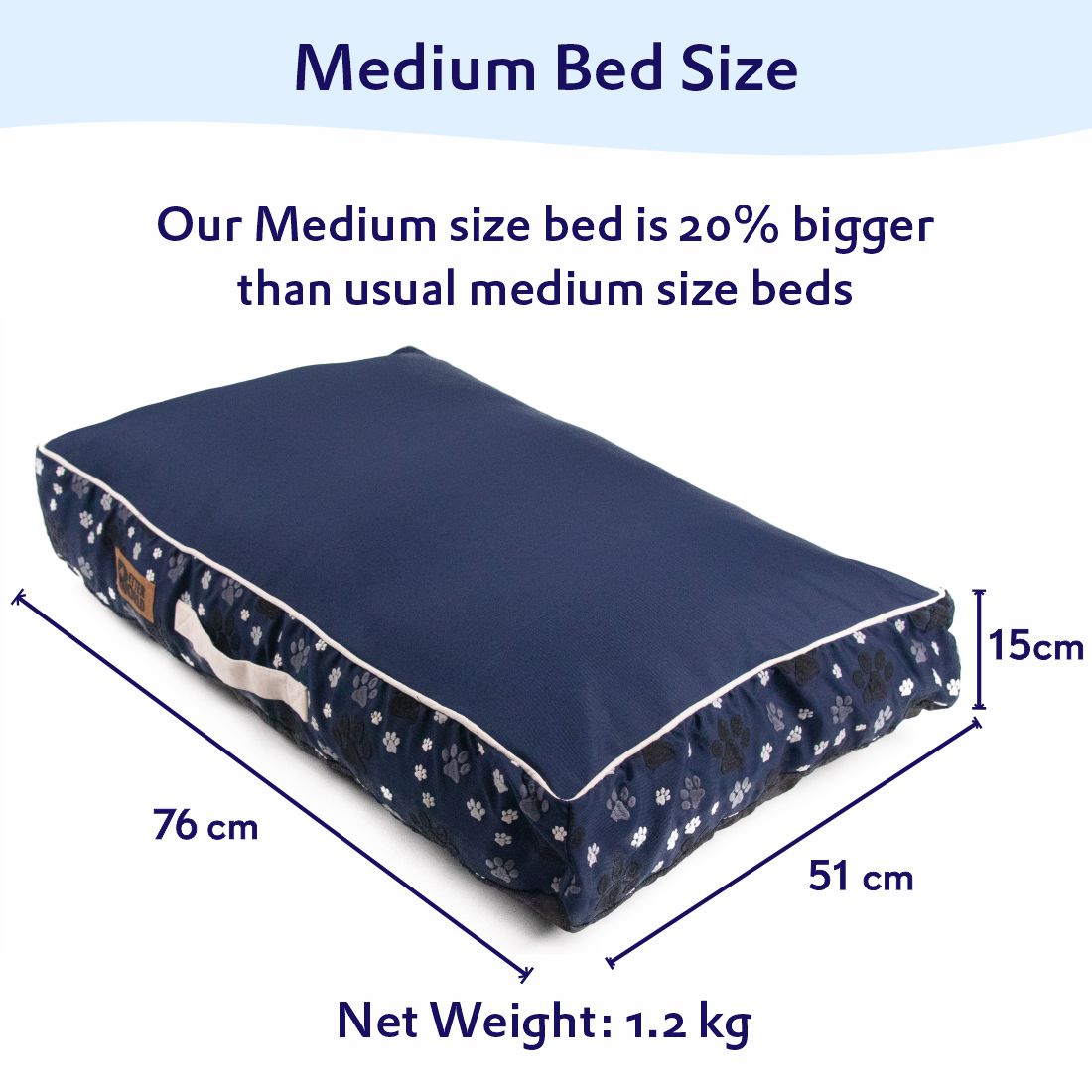 Waterproof Mattress Bed (COVER ONLY) - Ensign Blue