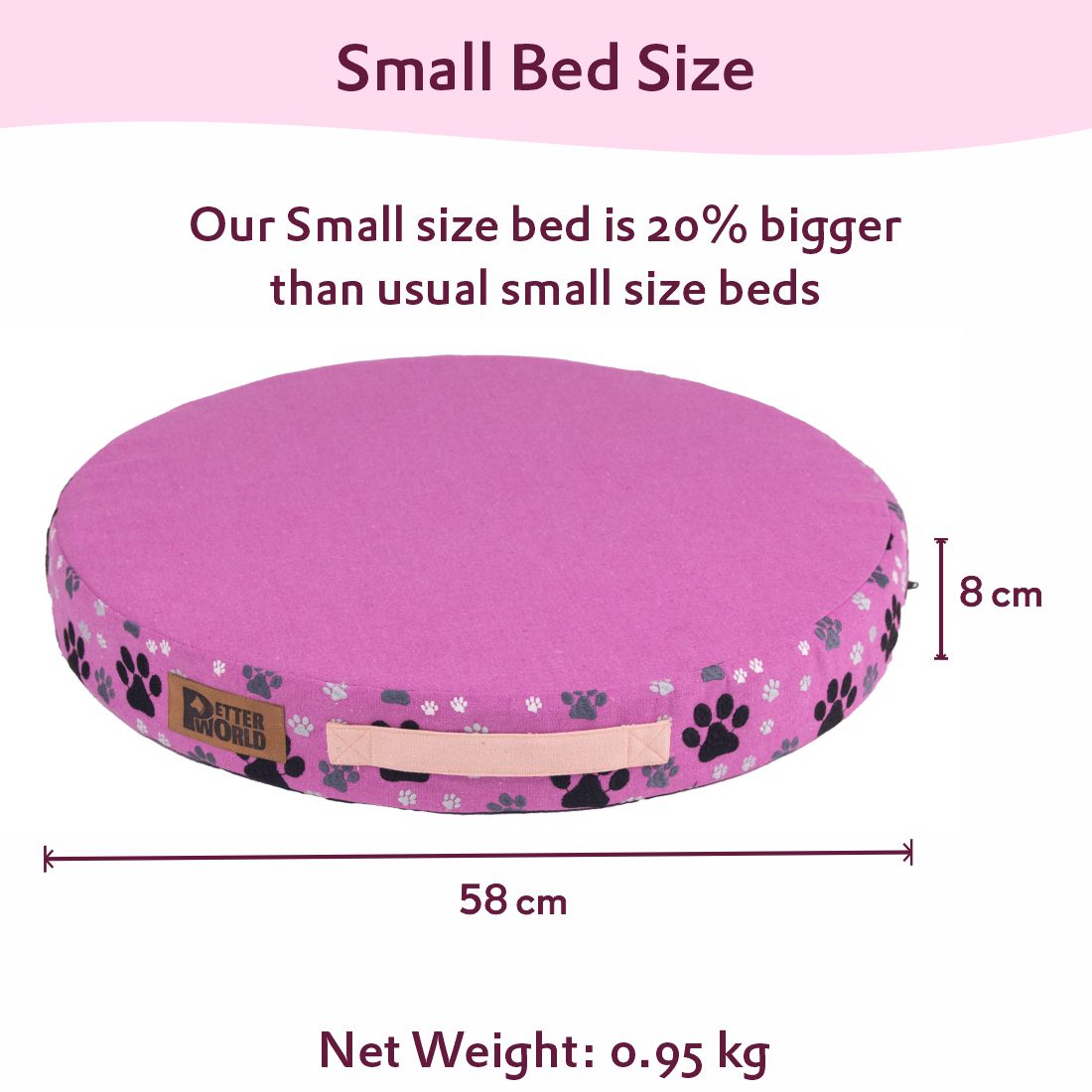 Round Foam Mattress (COVER ONLY) - Crocus