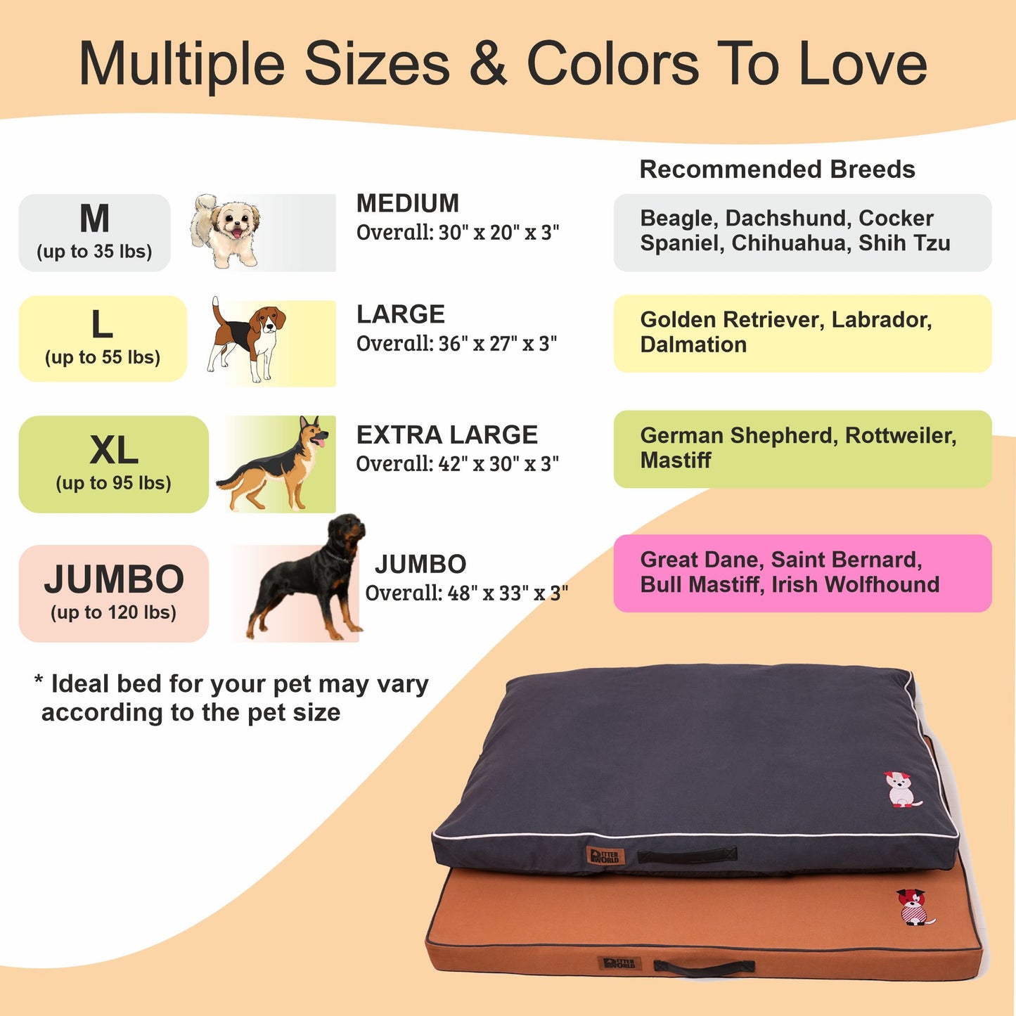 Budget Comfort Mattress (COVER ONLY) - Earthy Brown