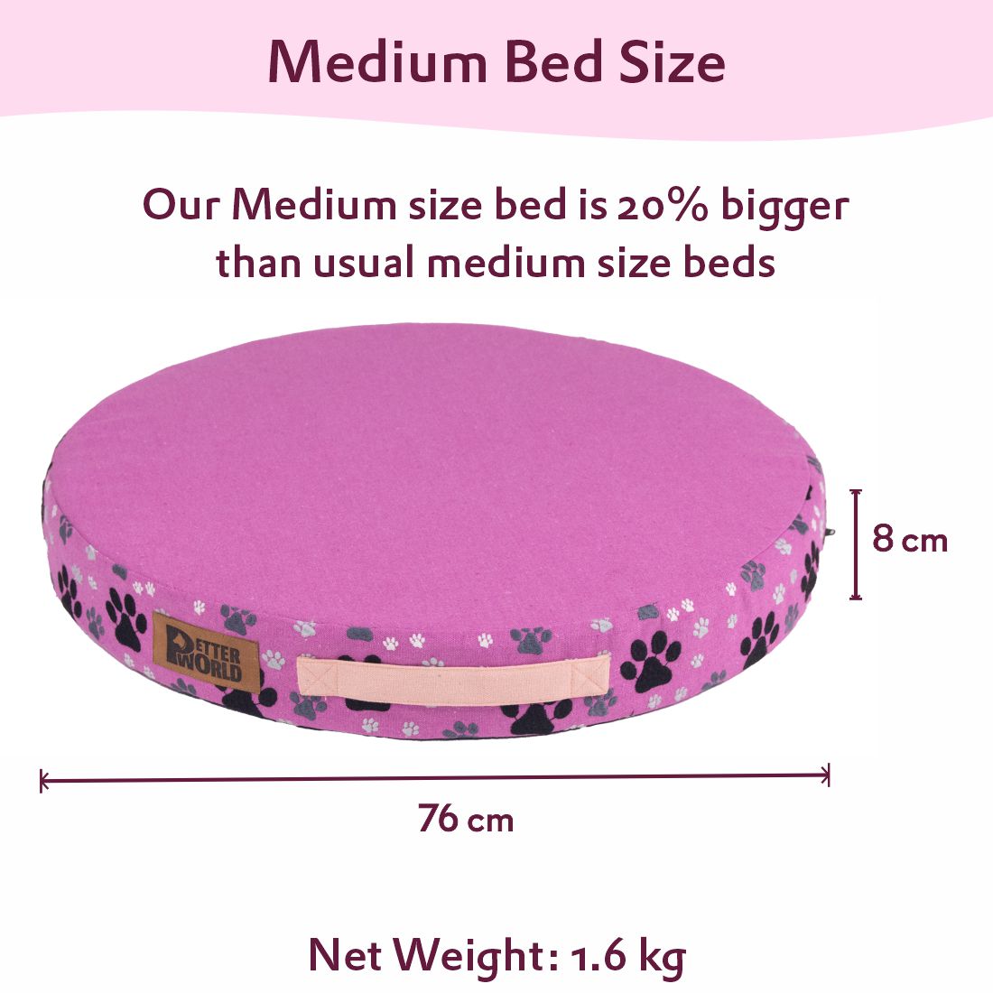 Round Foam Mattress (COVER ONLY) - Crocus