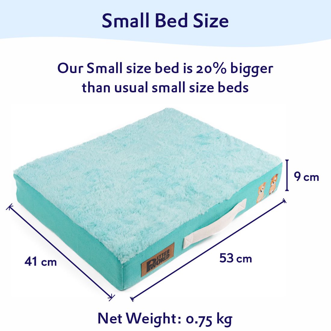 Orthopedic Mattress Bed (COVER ONLY) - Turquoise