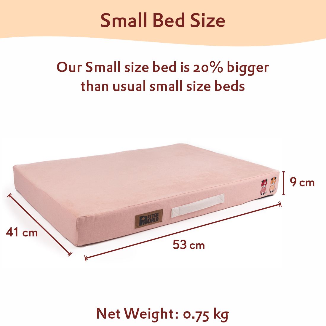 Orthopedic Mattress Bed (COVER ONLY) - Peach Pearl