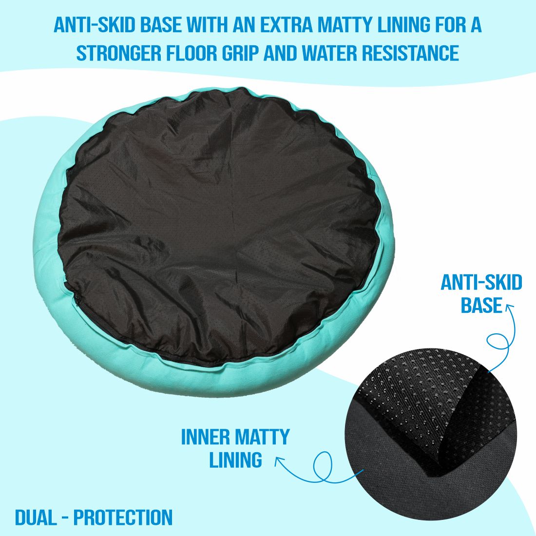 Luxury Donut Bed (COVER ONLY) - Turquoise