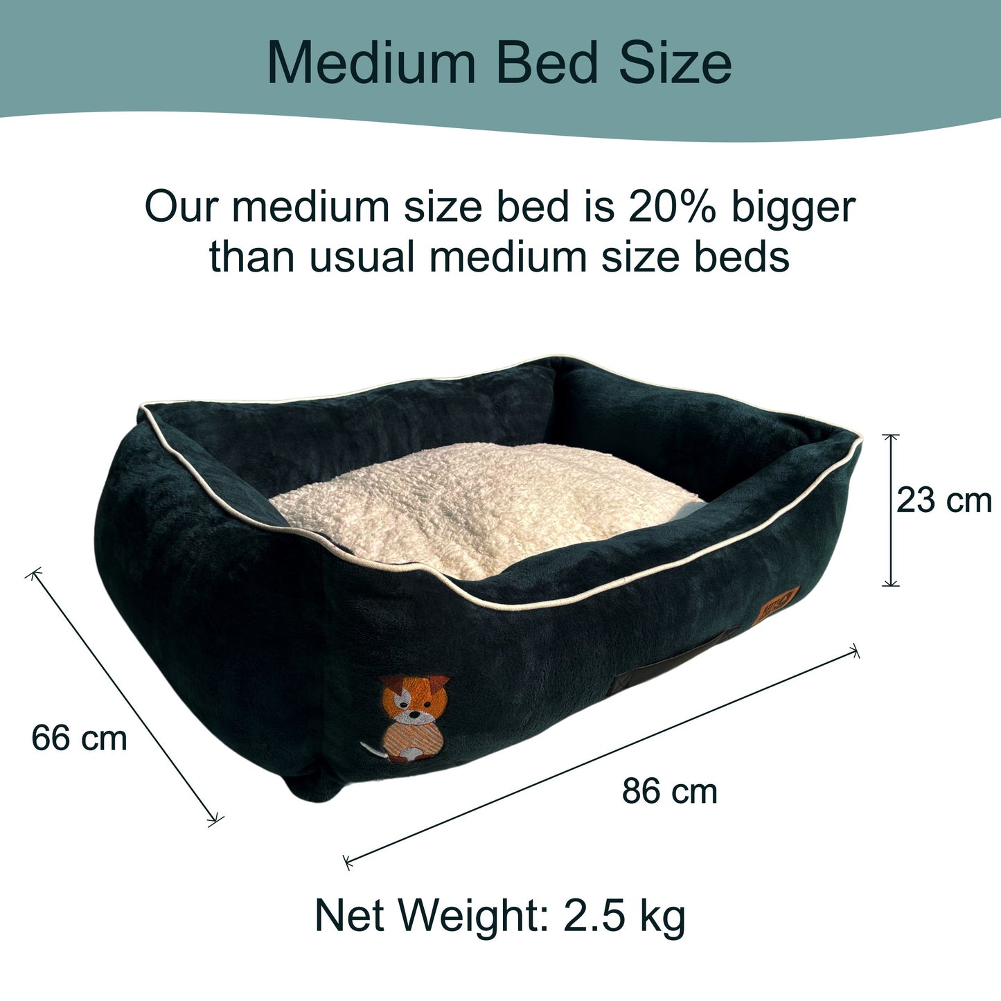 Luxury Lounger Bed (COVER ONLY) - Bottle Green