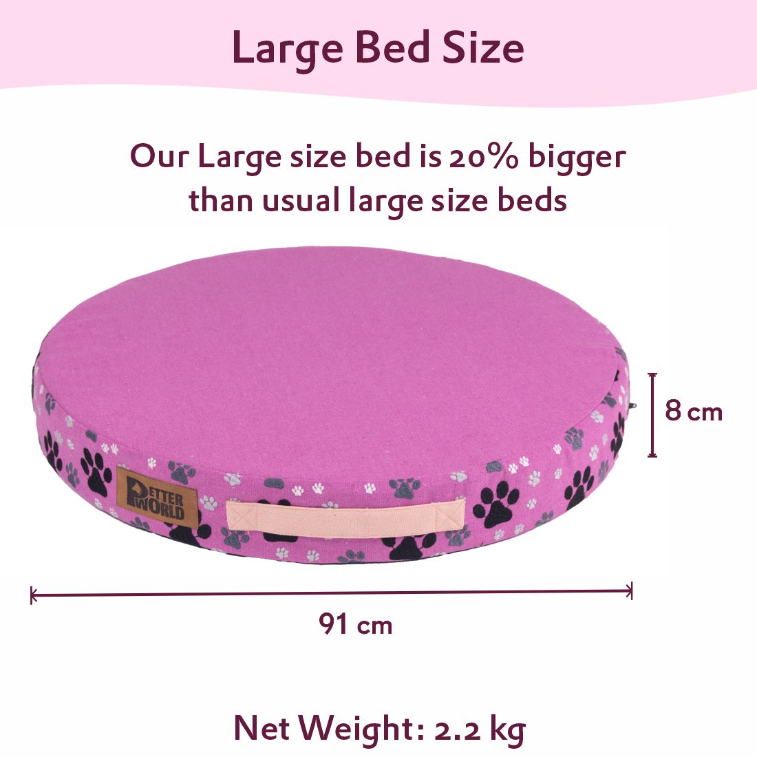 Round Foam Mattress (COVER ONLY) - Crocus