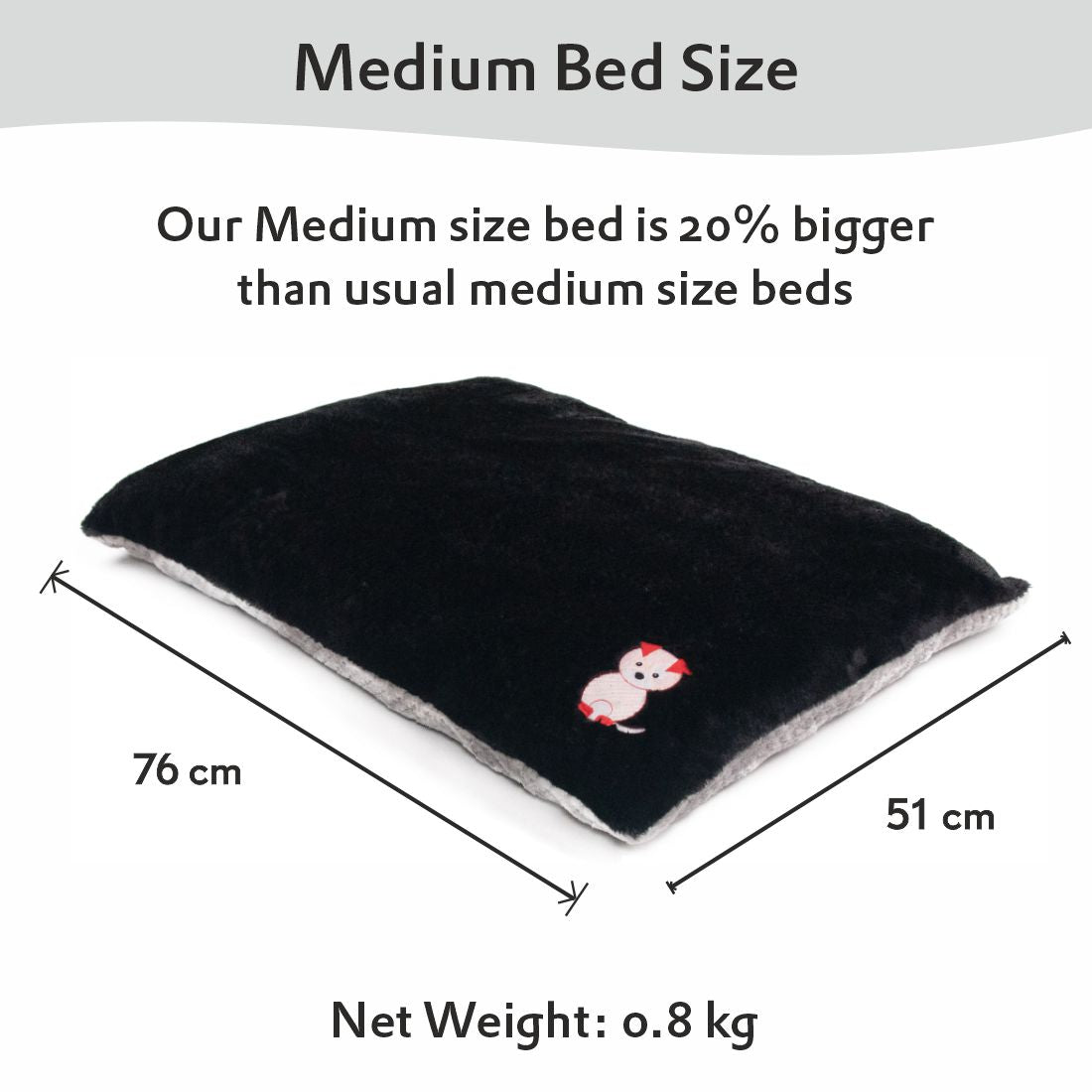 Pillow Bed (COVER ONLY) - Meteorite & Jet Black