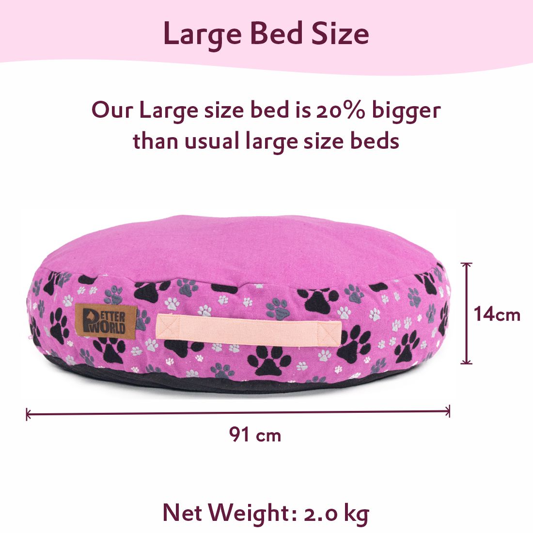 Round Cushion Mattress (COVER ONLY) - Crocus