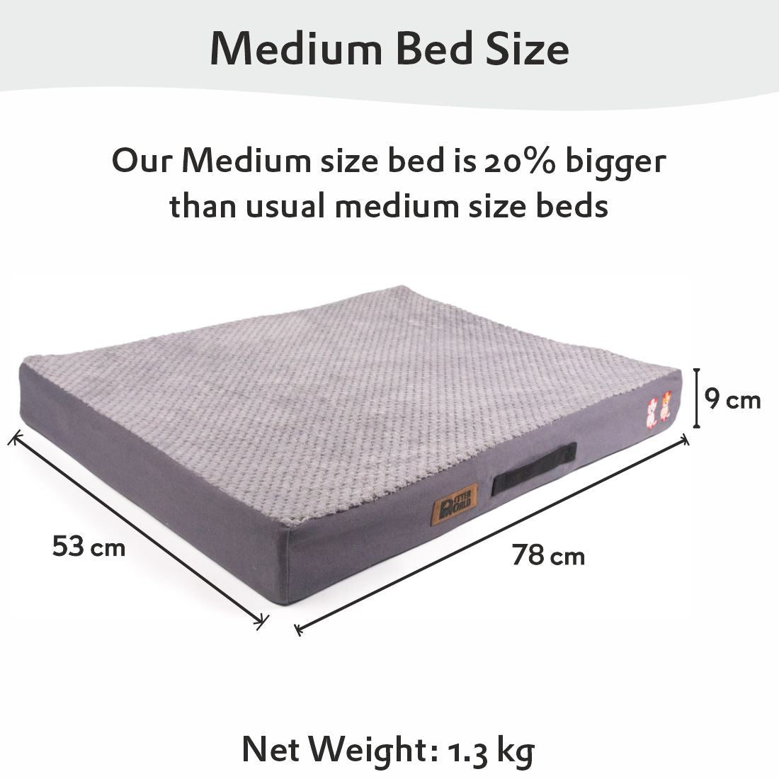 Orthopedic Mattress Bed (COVER ONLY) - Meteorite
