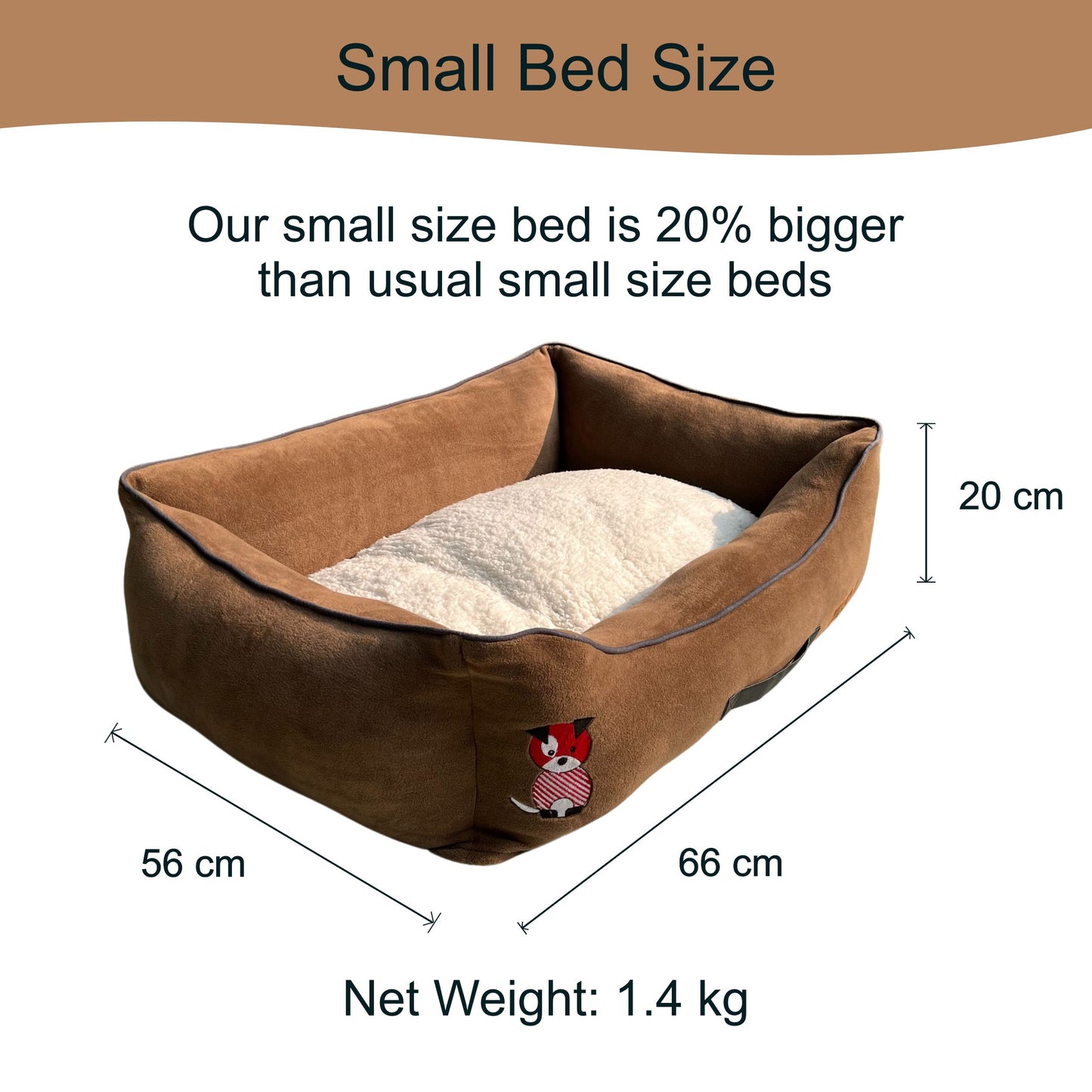 Luxury Lounger Bed (COVER ONLY) - Mocha Brown