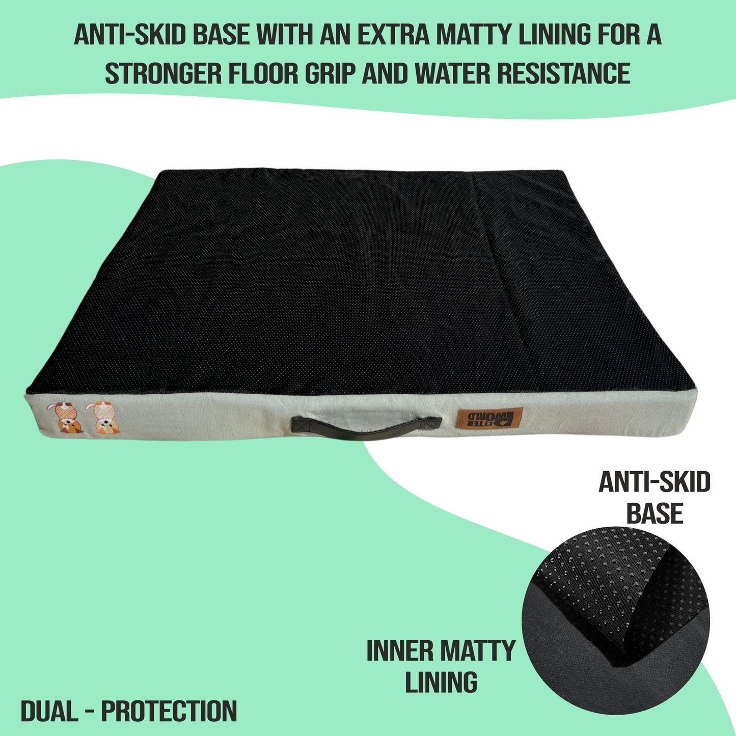 Orthopedic Mattress Bed (COVER ONLY) - Bottle Green