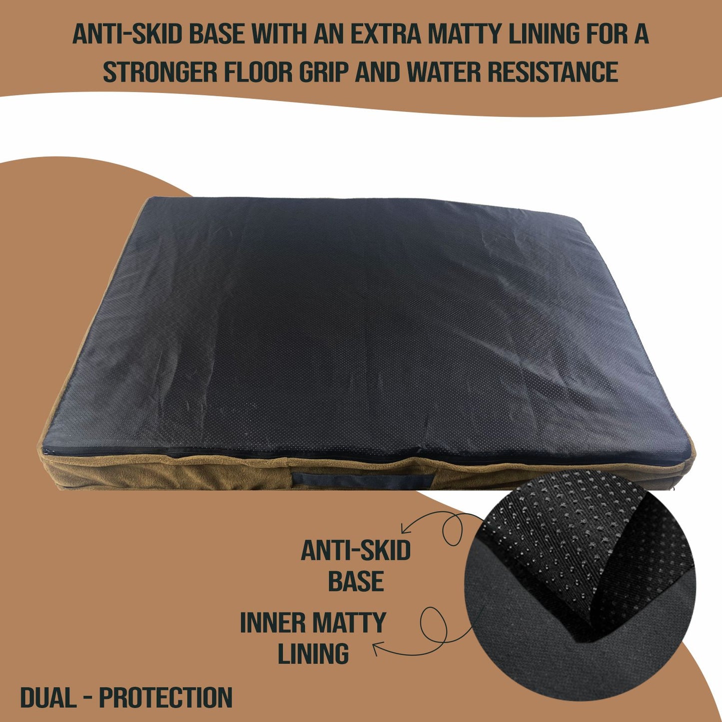 Orthopedic Sofa Bed (COVER ONLY) - Mocha Brown