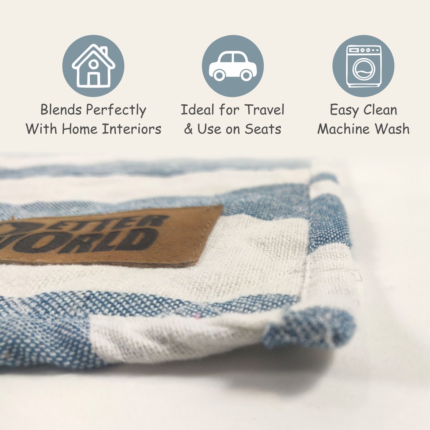 Multipurpose Summer Mat - Blue Stripes