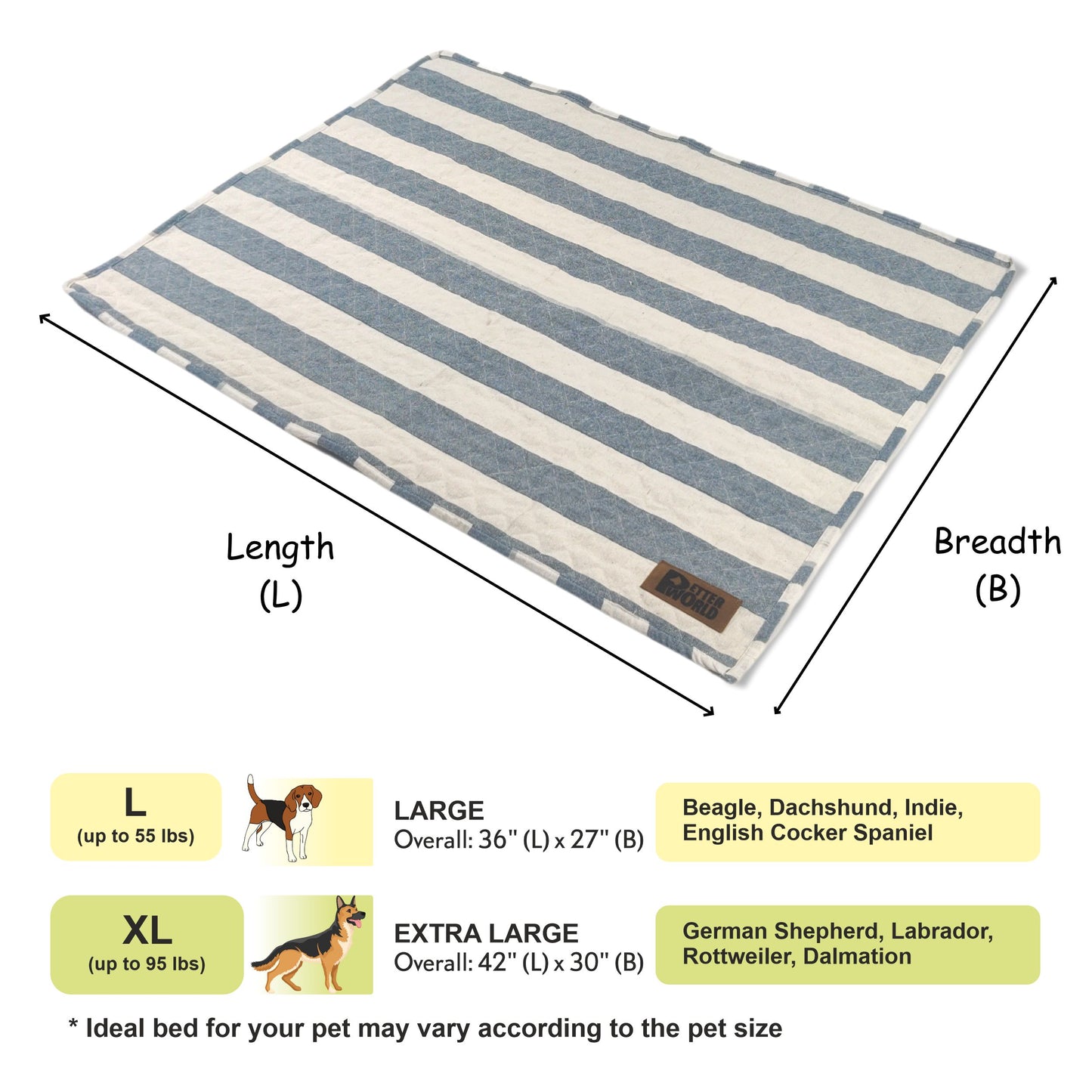 Multipurpose Summer Mat - Blue Stripes