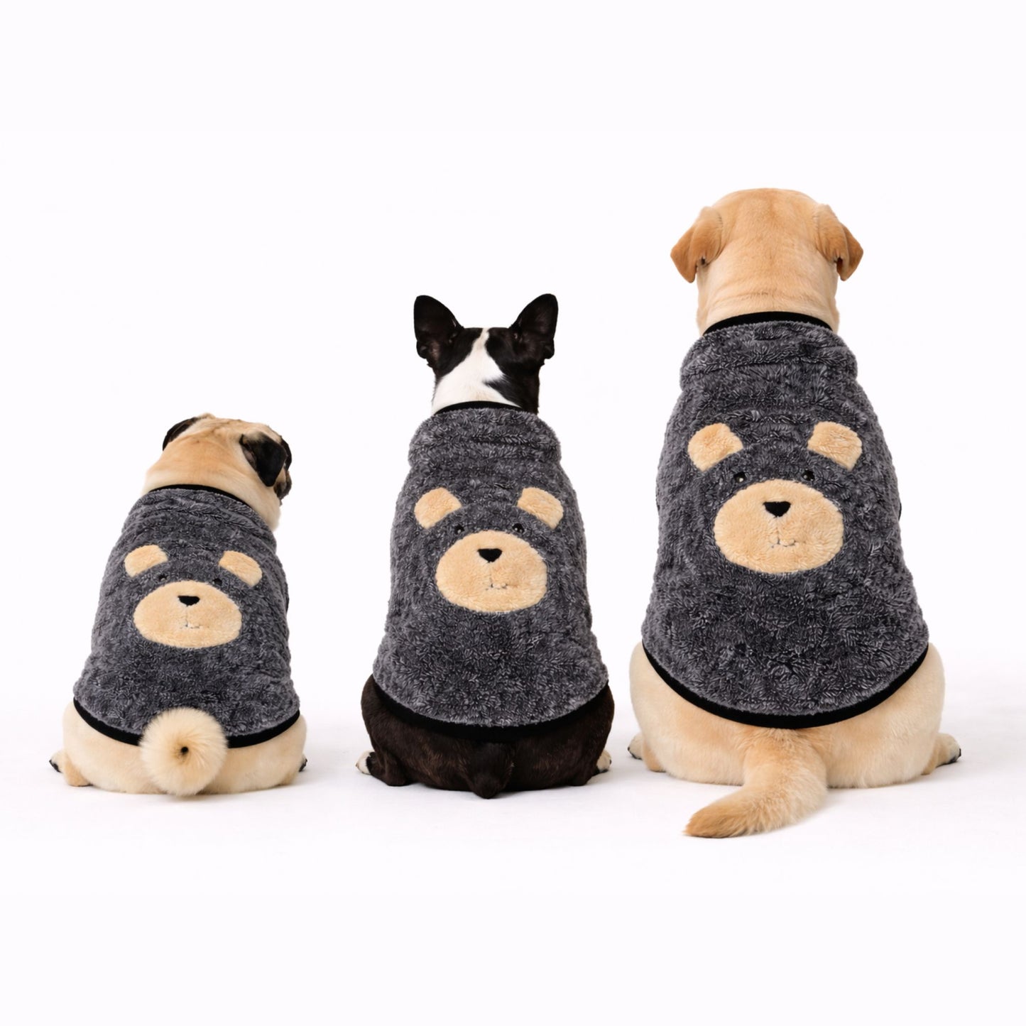 Petter World Snugbear Fur Pullover for Dogs – Ultra-Soft Plush Winter Sweater with Stretch Fit & Bear Back Design