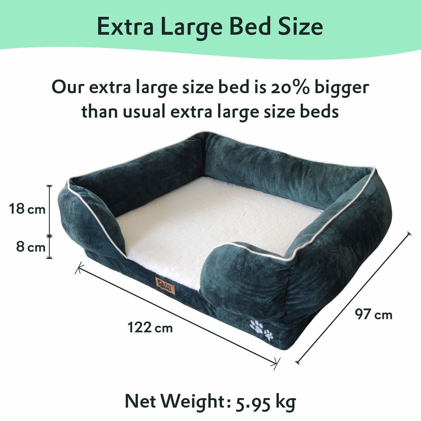 Orthopedic Sofa Bed (COVER ONLY) - Bottle Green