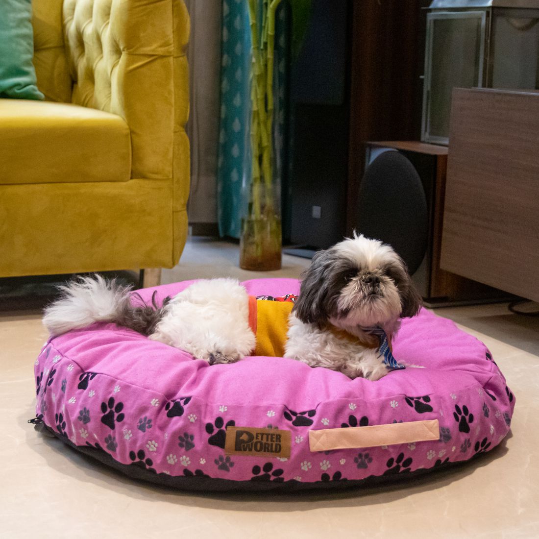 PetterWorld Pet Beds Artisanal Round Indoor Cushion for Cats