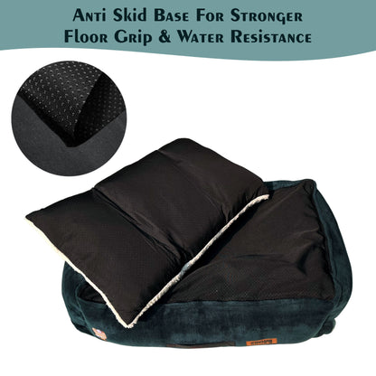 Luxury Lounger Bed (COVER ONLY) - Bottle Green