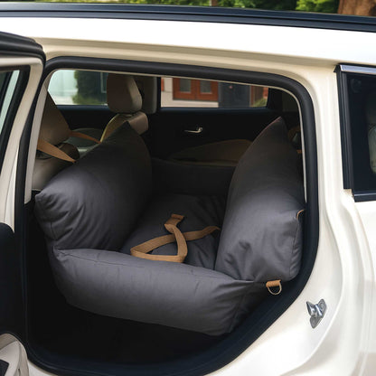 Dog Car Travel Bed with Safety Leash – Washable, Secure & Comfortable (3 Sizes Available)