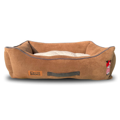 Luxury Mocha Brown Lounger Bed with Removable Cushion