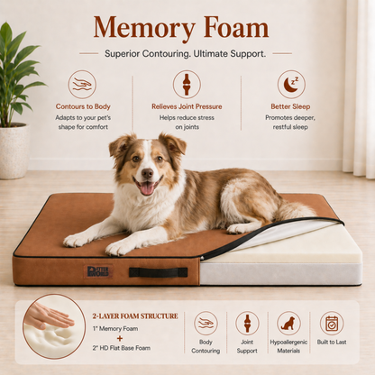 Summer Cooling Bed for Dogs | Orthopaedic Support with 2 Foam Options | Washable, Anti Skid | ALL BREEDS & ALL AGES