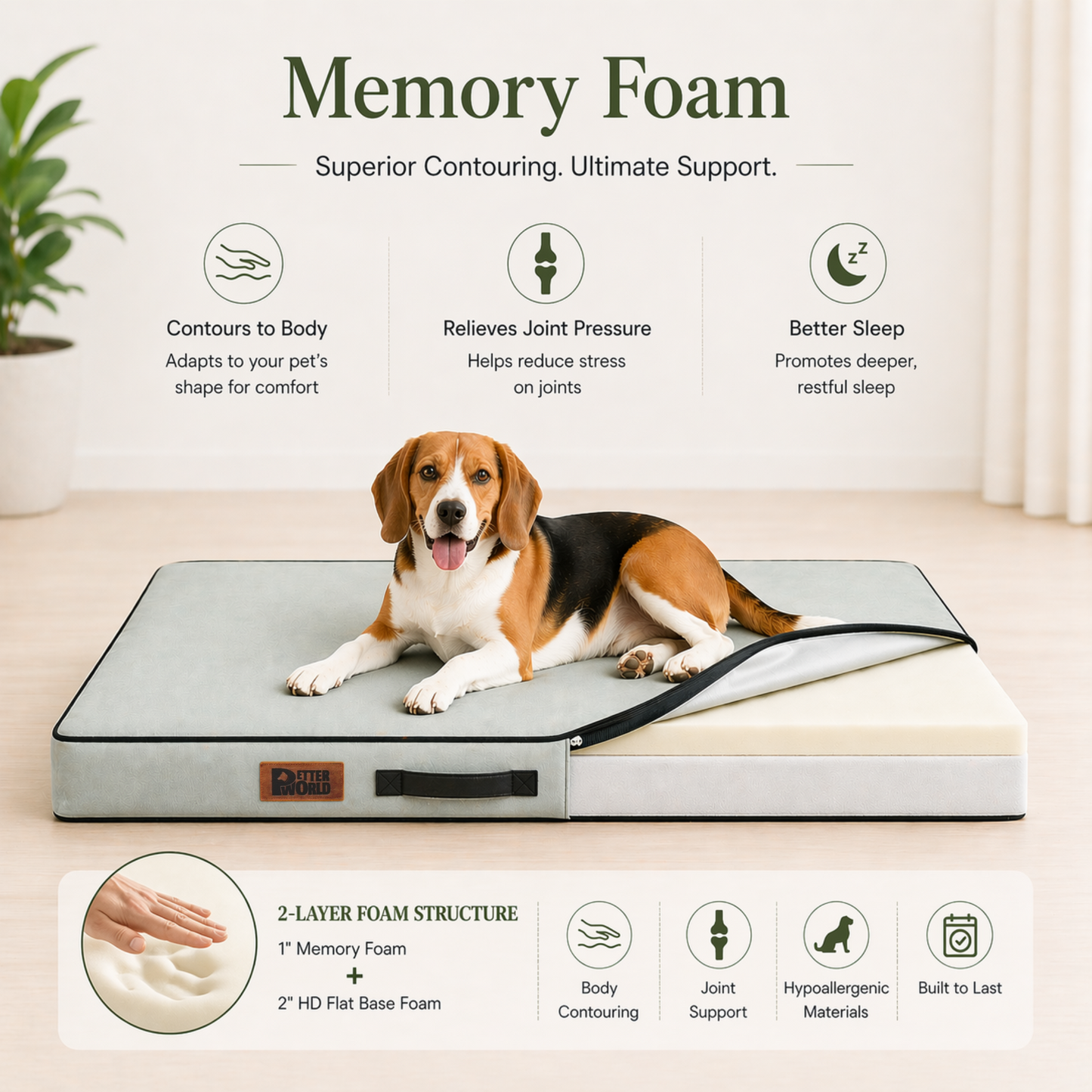 Summer Cooling Bed for Dogs | Orthopaedic Support with 2 Foam Options | Washable, Anti Skid | ALL BREEDS & ALL AGES