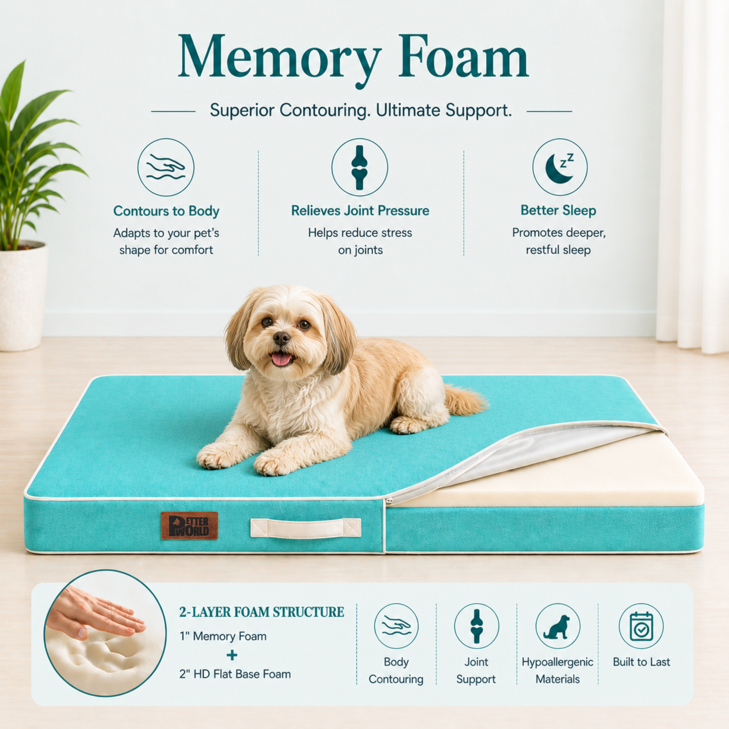 Summer Cooling Bed for Dogs | Orthopaedic Support with 2 Foam Options | Washable, Anti Skid | ALL BREEDS & ALL AGES