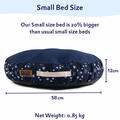Round Cushion Mattress (COVER ONLY) - Ensign Blue
