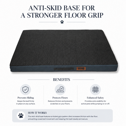 Summer Cooling Bed for Dogs | Orthopaedic Support with 2 Foam Options | Washable, Anti Skid | ALL BREEDS & ALL AGES