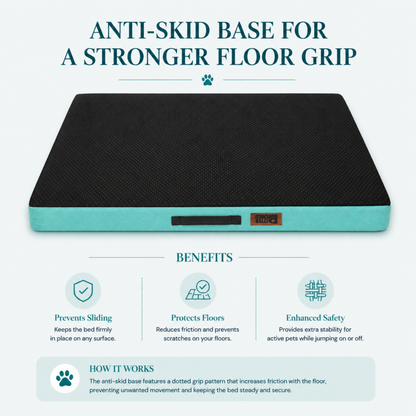 Summer Cooling Bed for Dogs | Orthopaedic Support with 2 Foam Options | Washable, Anti Skid | ALL BREEDS & ALL AGES