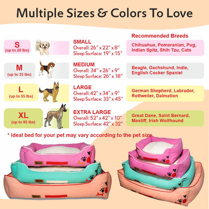Luxury Peach Pearl Lounger Bed with Removable Cushion