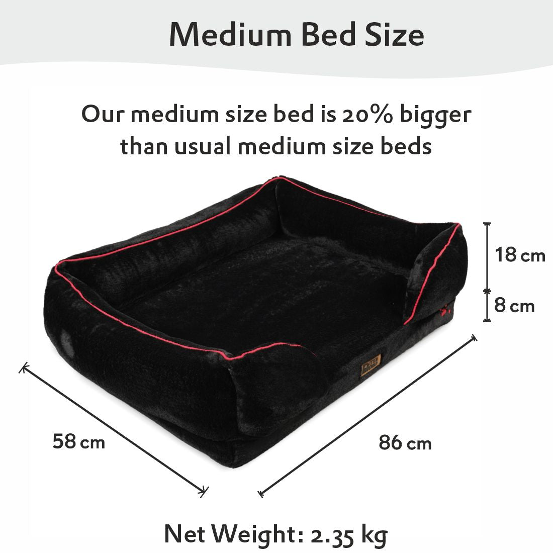 Orthopedic Sofa Bed (COVER ONLY) - Jet Black