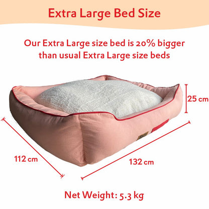 Luxury Lounger Bed (COVER ONLY) - Peach Pearl