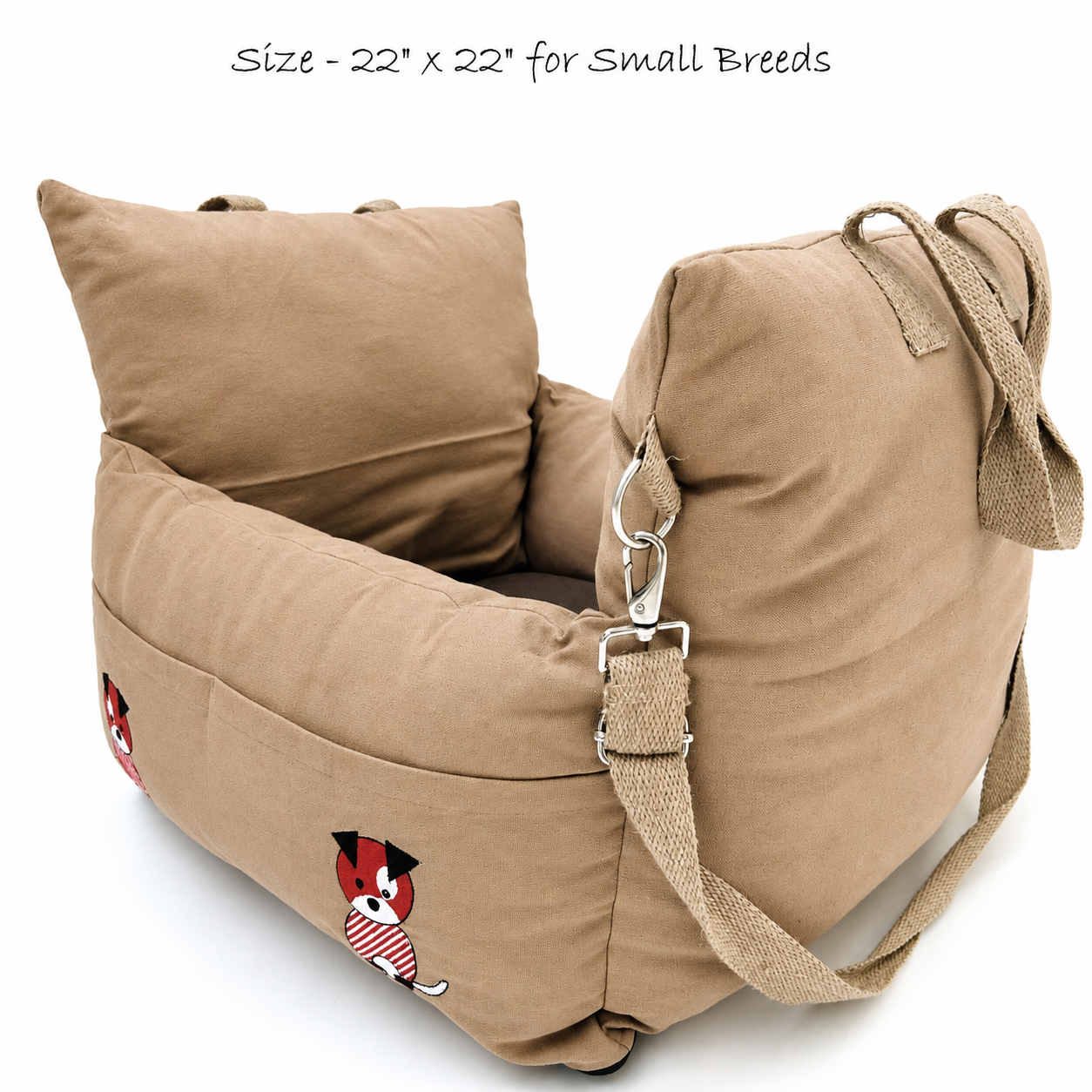 Dog Car Travel Bed with Safety Leash – Washable, Secure & Comfortable (4 Sizes)