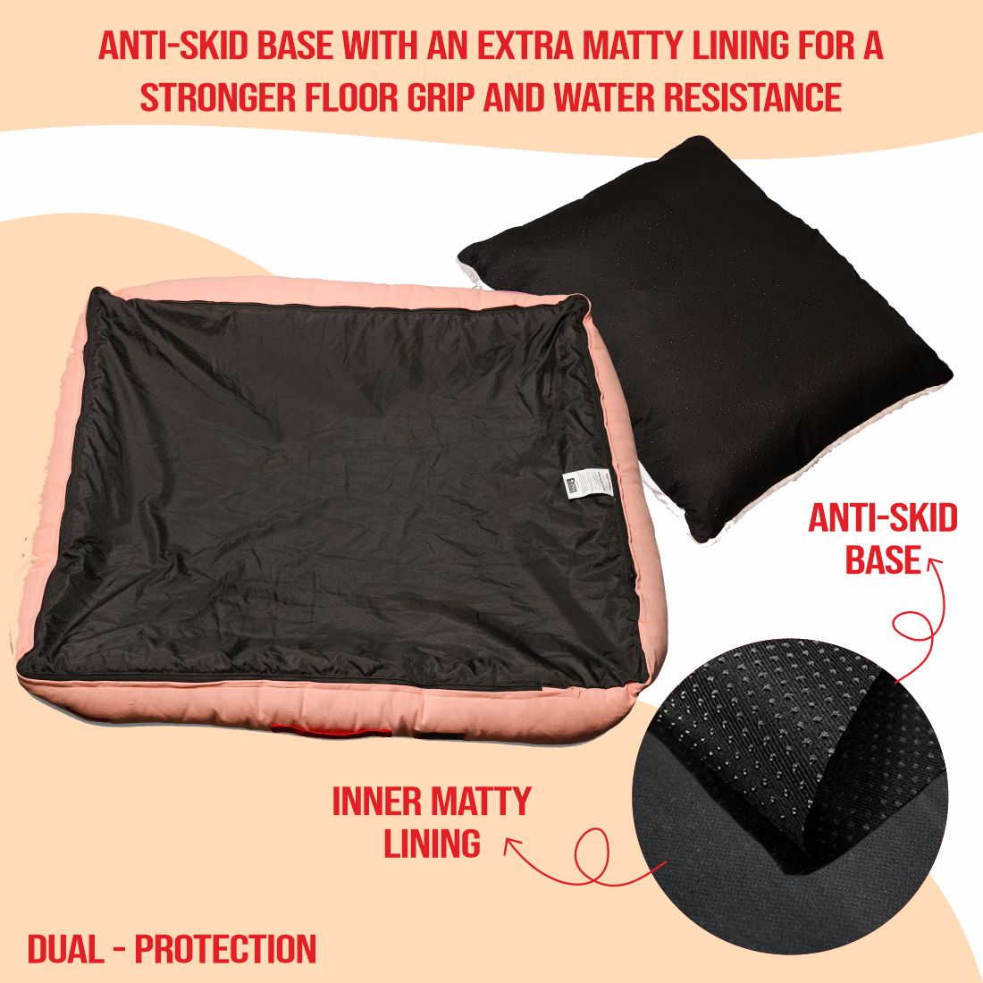 Luxury Lounger Bed (COVER ONLY) - Peach Pearl