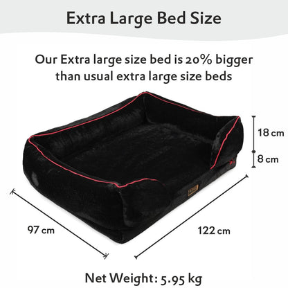 Orthopedic Sofa Bed (COVER ONLY) - Jet Black