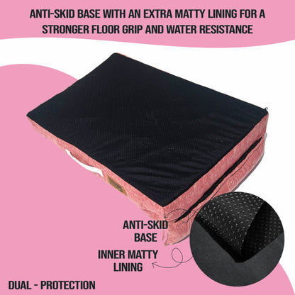 Petter World LowRise Sofa – Luxury Orthopedic Memory Foam Dog Bed with Bolster Support | Removable Washable Cover | Cooling Option | For Large & Senior Dogs