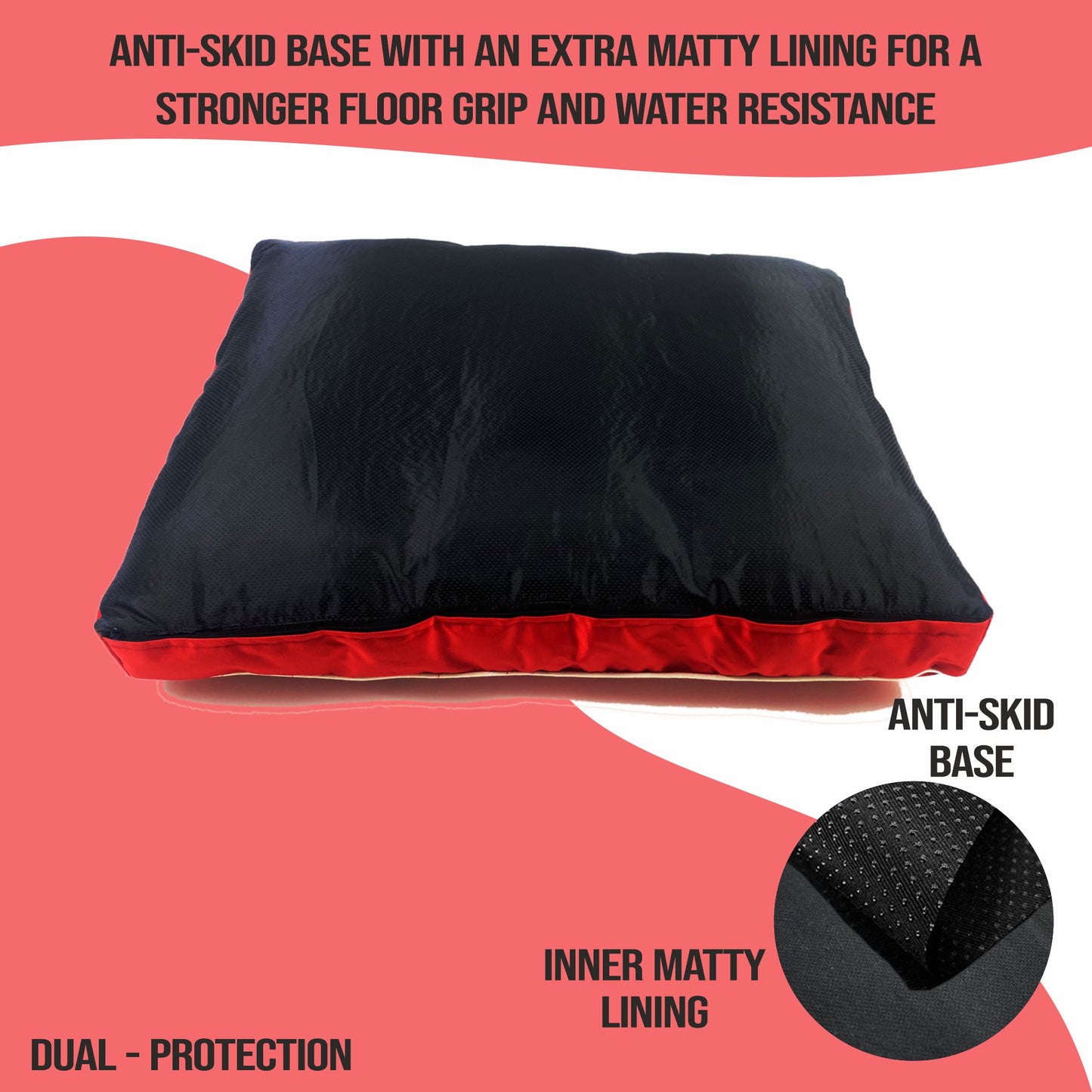 Waterproof Mattress (COVER ONLY)- Cherry Red