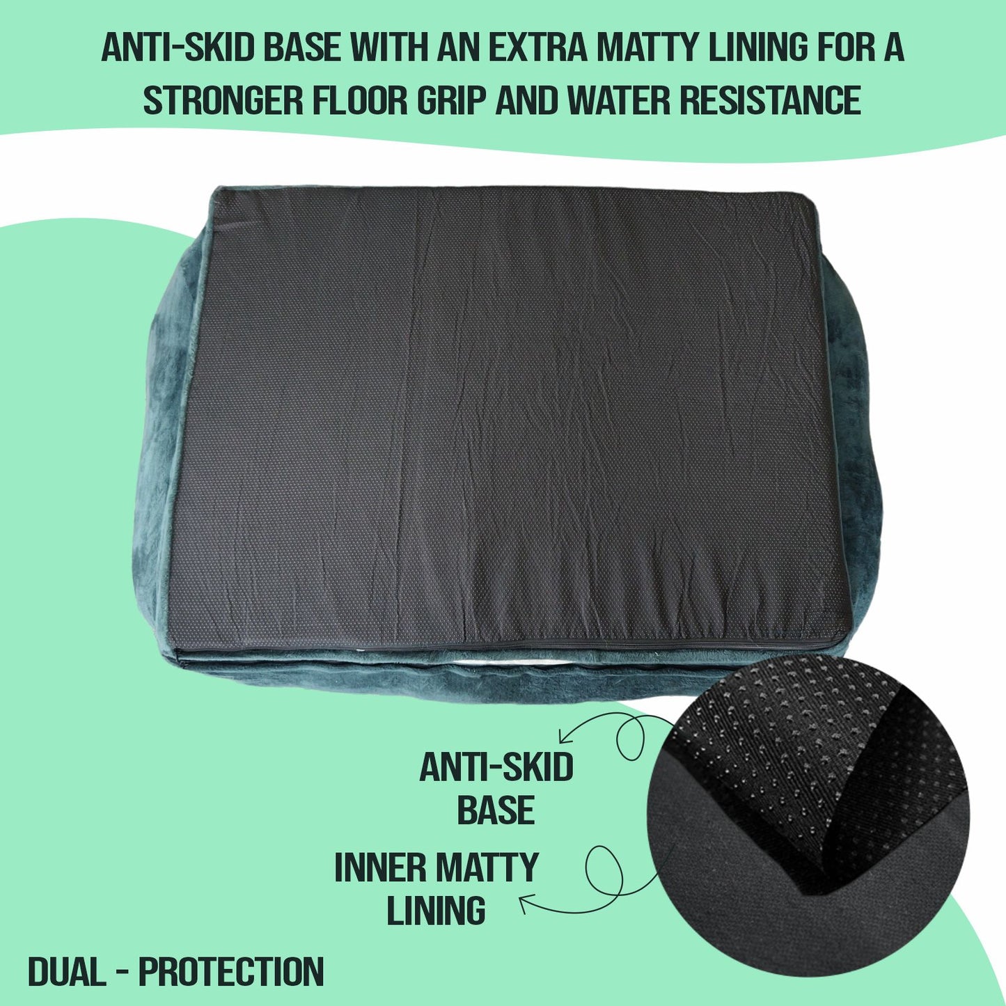 Orthopedic Sofa Bed (COVER ONLY) - Bottle Green
