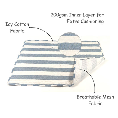 Multipurpose Summer Mat - Blue Stripes