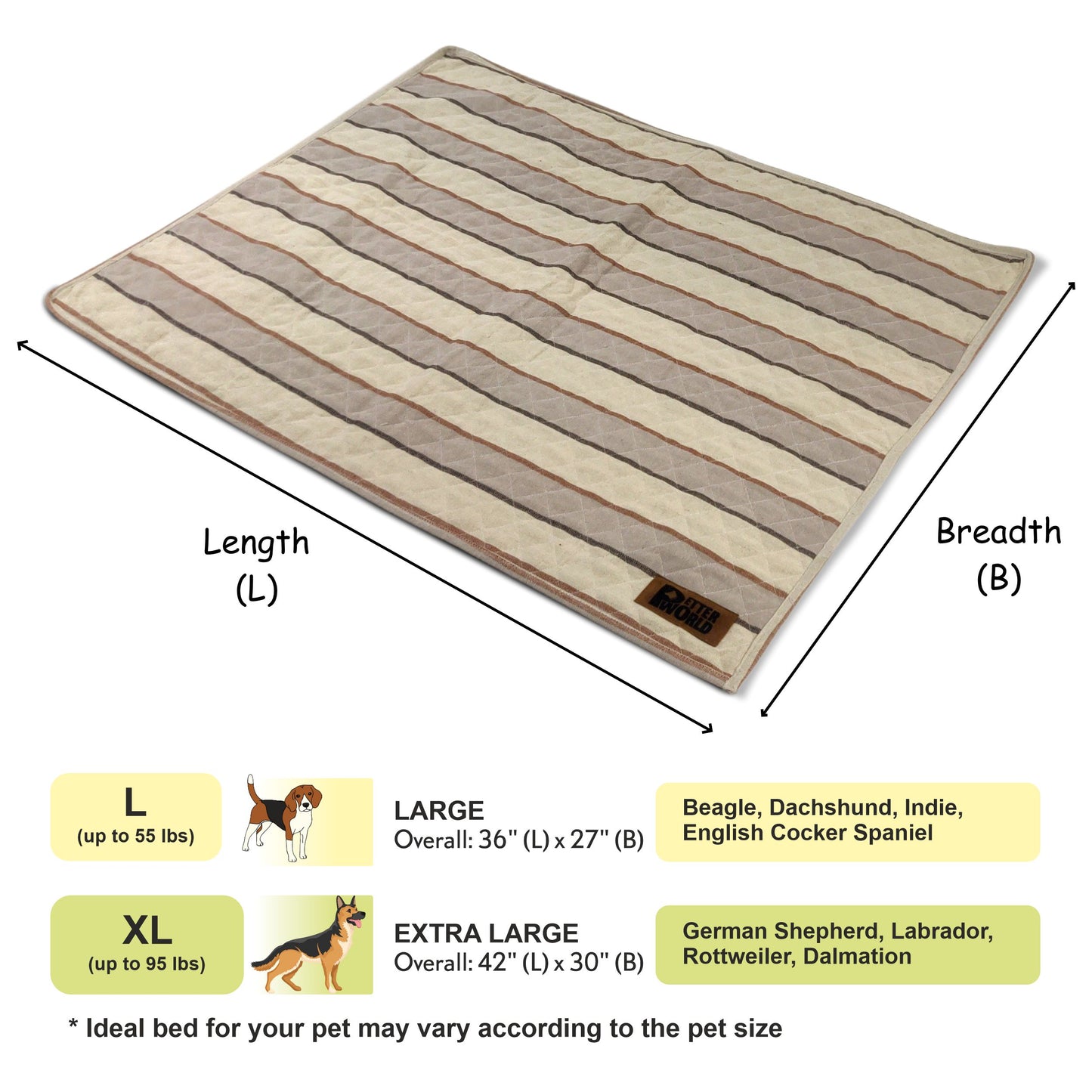 Multipurpose Summer Mat - Brown Stripes