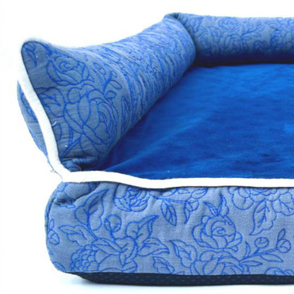 Petter World LowRise Sofa – Luxury Orthopedic Memory Foam Dog Bed with Bolster Support | Removable Washable Cover | Cooling Option | For Large & Senior Dogs