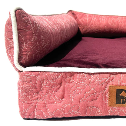 Petter World LowRise Sofa – Luxury Orthopedic Memory Foam Dog Bed with Bolster Support | Removable Washable Cover | Cooling Option | For Large & Senior Dogs